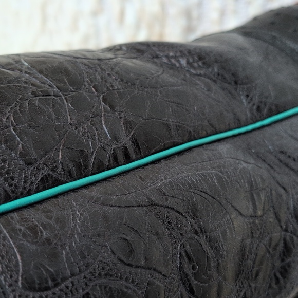 Anderson Bean Women's Black Ostrich Square Toe Cowboy Cowgirl Boots 10B - Picture 11 of 16